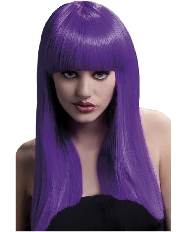 Red wavy wig long-Alexia Professional Long Purple Wig