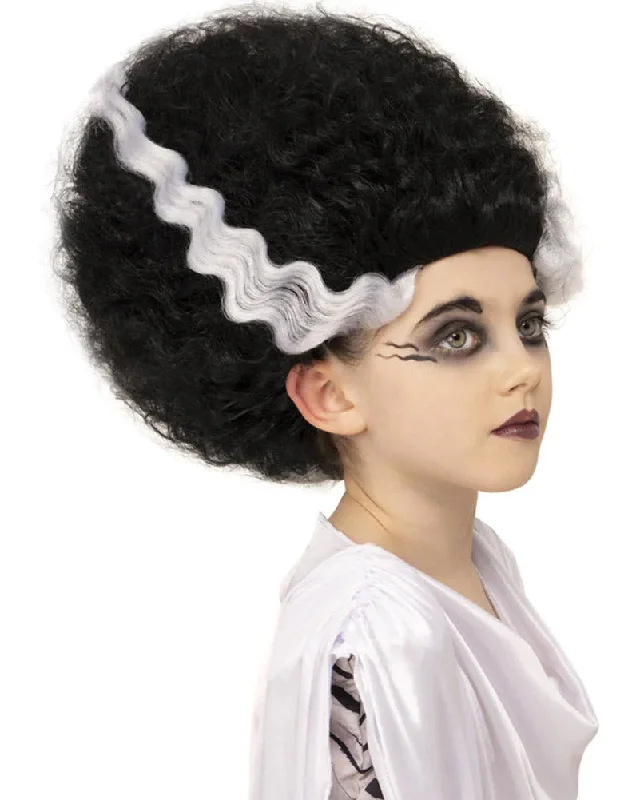 Short bob wig purple-Bride of Frankenstein Kids Wig