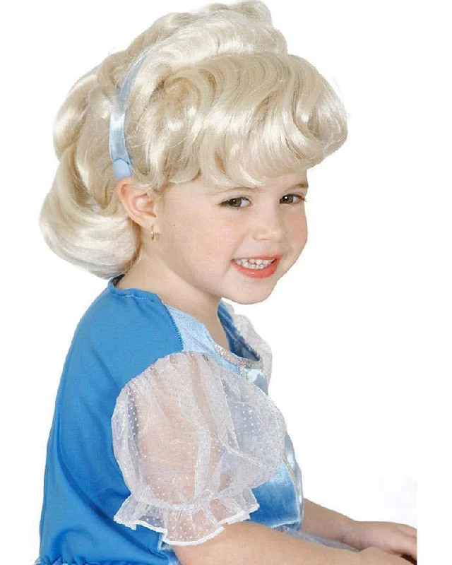 Blonde bob wig long-Disney Cinderella Blonde Kids Wig