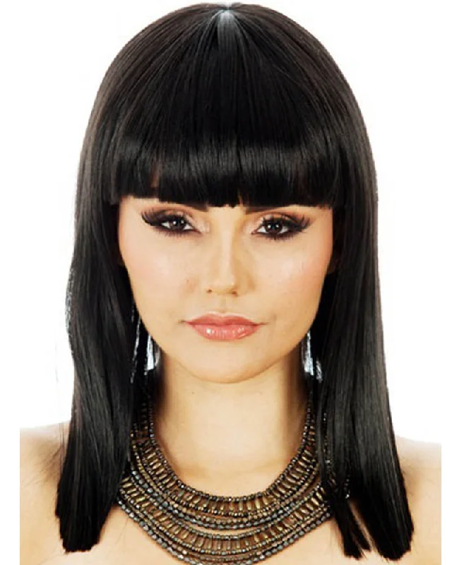 Black wig with volume-Egyptian Cleopatra Black Wig