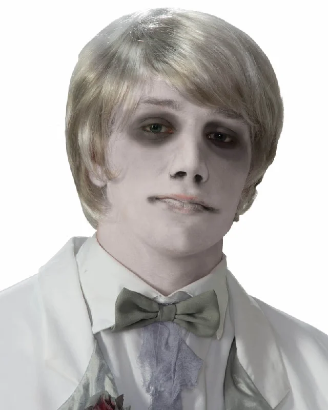 Full coverage wig black-Ghost Gentleman Grey Wig