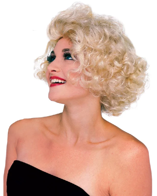 Wig clips for security-50s Hollywood Starlet Short Blonde Wig