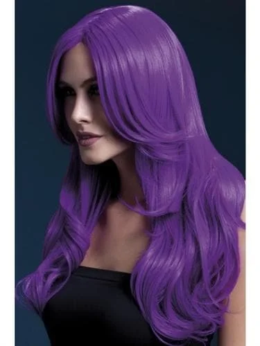 Synthetic wig for teens-Khloe Wig - Neon Purple