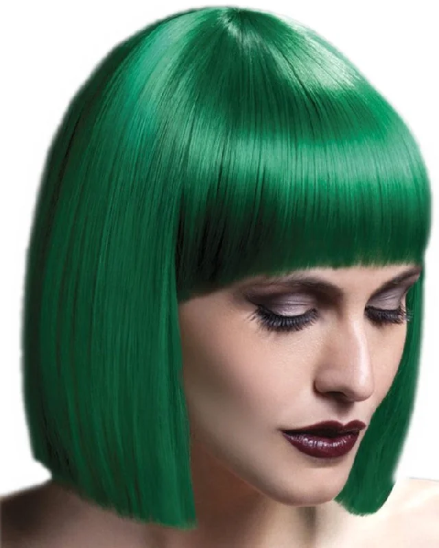 Short black wig for women-Lola Professional Bob Green Wig