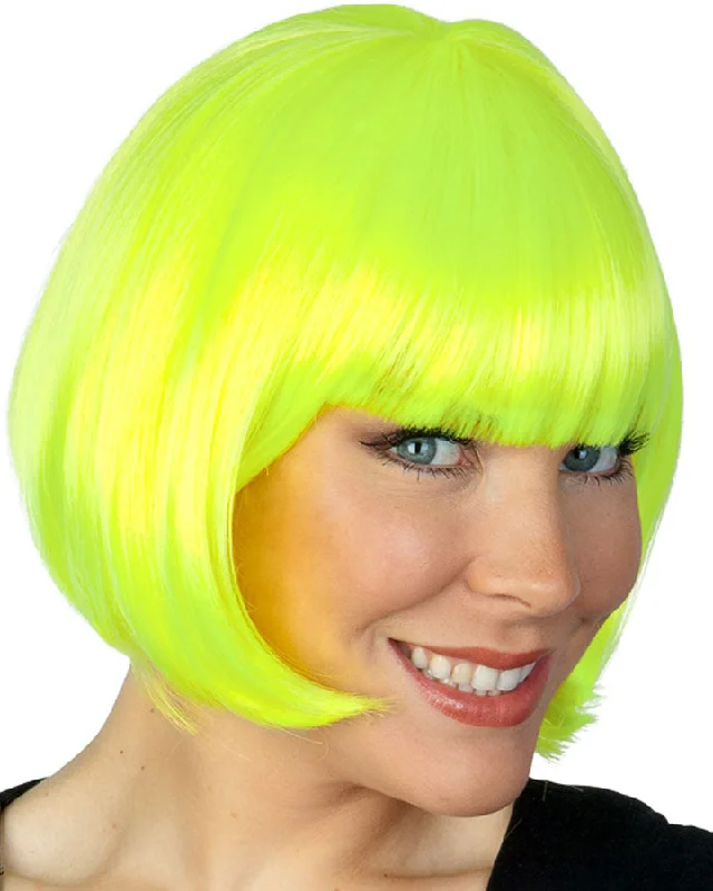 Blonde wig for winter-Neon Yellow Wig