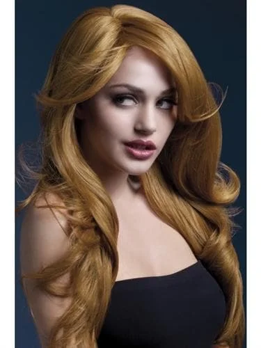 Long blonde wig straight-Nicole Wig - Auburn