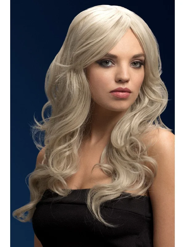 Medium bob wig purple-Nicole Wig - Silver Blonde