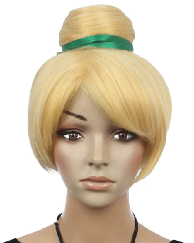 Long gray wig wavy-Premium Tinkerbell Blonde Wig