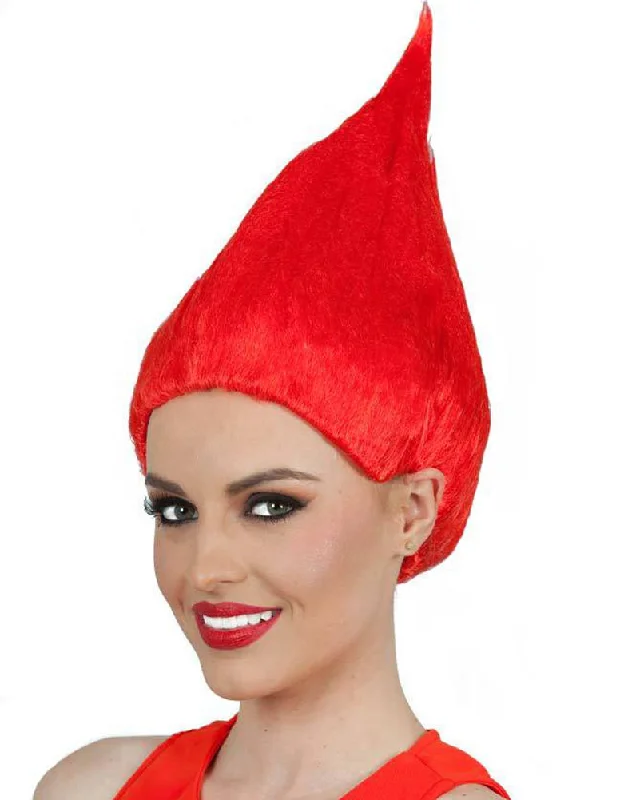 Wig for hair thinning-Red Troll Doll Wig