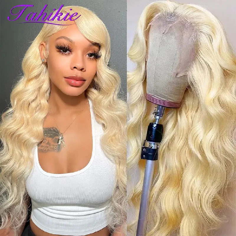 Short gray wig for women-Tahikie 13x4 Transparent Lace Frontal Wig