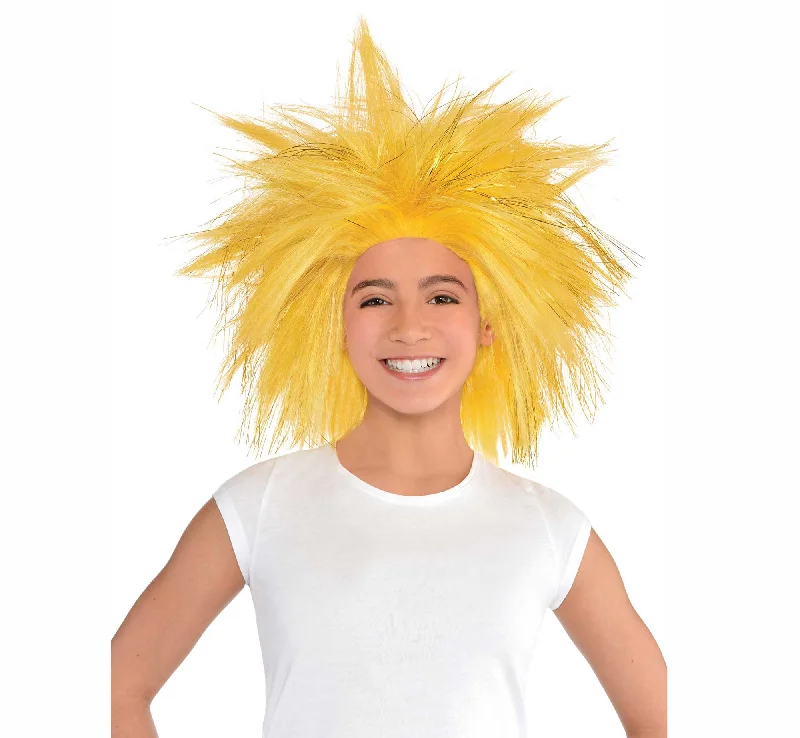 Wig for quirky style-Team Spirit Gold Crazy Wig