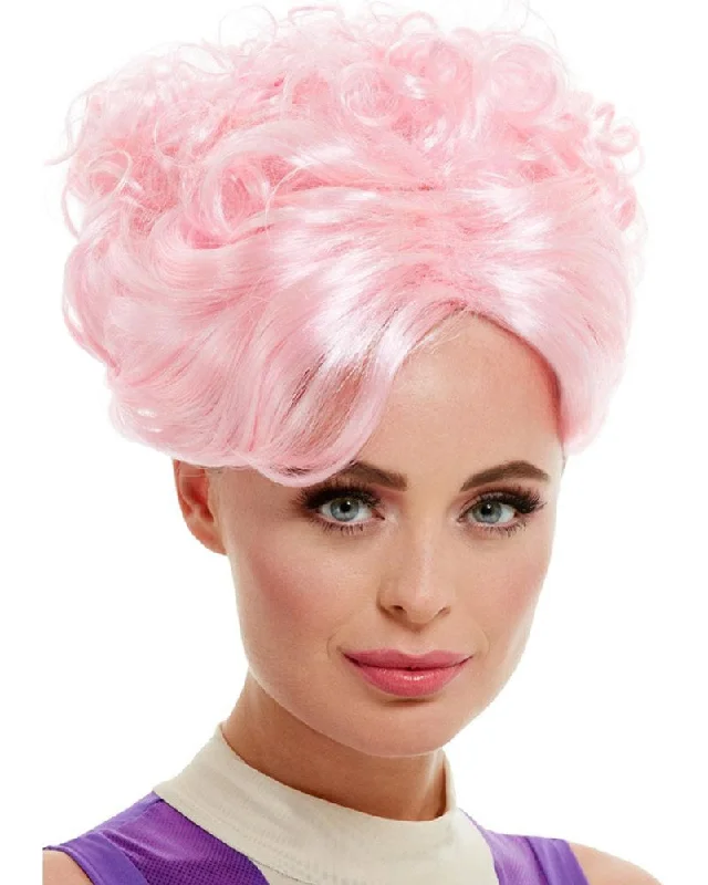 Wig for rich texture-Trapeze Artist Curly Pink Wig