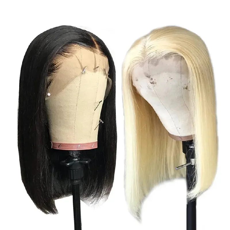 Wig travel case portable-Brazilian short hd 13*4 lace front bob wigs