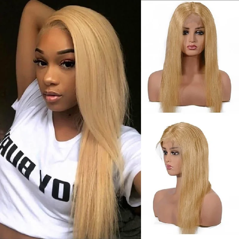 real person hair ring artisan tale-#27 Colored Hair Lace Front Wig Straight Colored Human Hair Lace Wigs