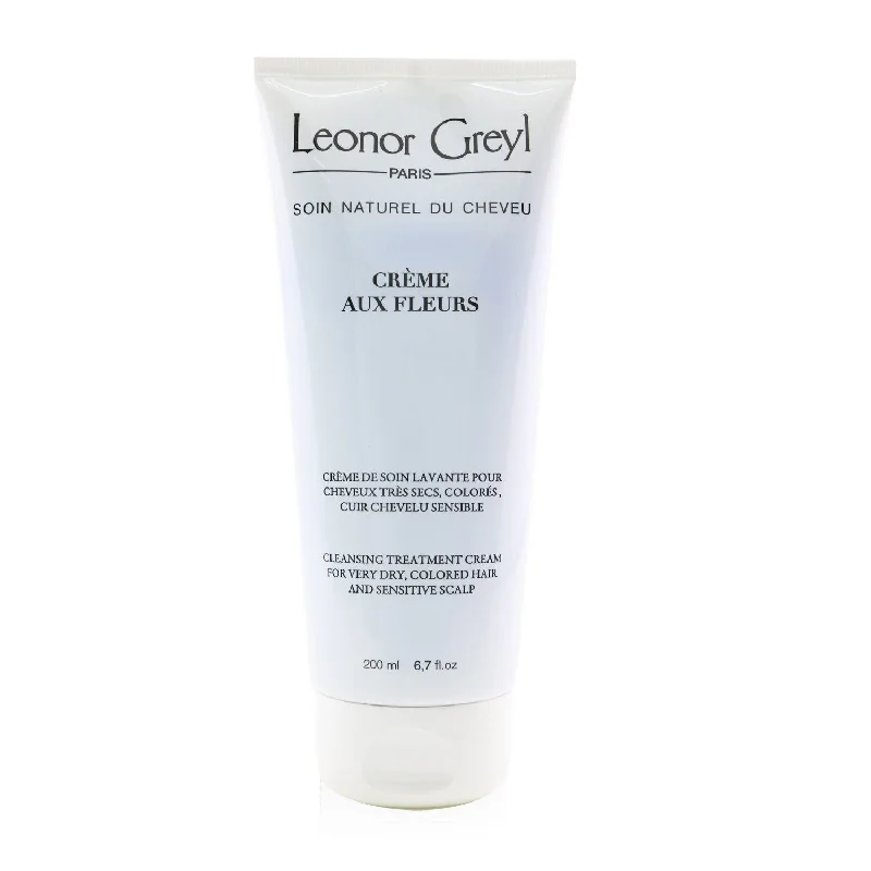 Color-safe shampoo-Leonor Greyl Creme Aux Fleurs Cleansing Treatment Cream Shampoo (For Very Dry Hair & Sensitive Scalp)  200ml/7oz