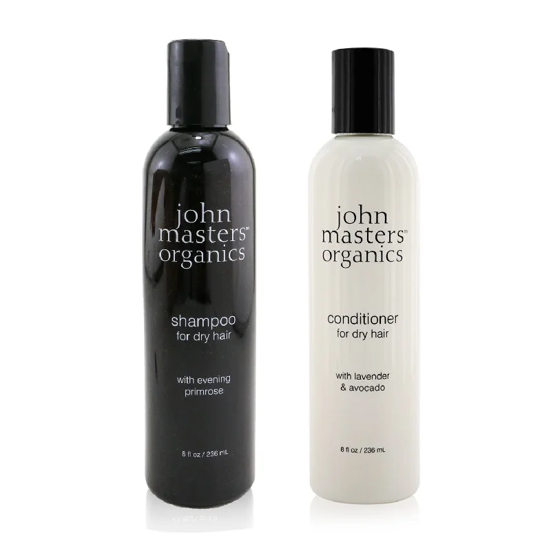 Knot-free detangler-John Masters Organics Shampoo For Dry Hair with Evening Primrose 236ml + Conditioner For Dry Hair with Lavender & Avocado 236ml  2pcs