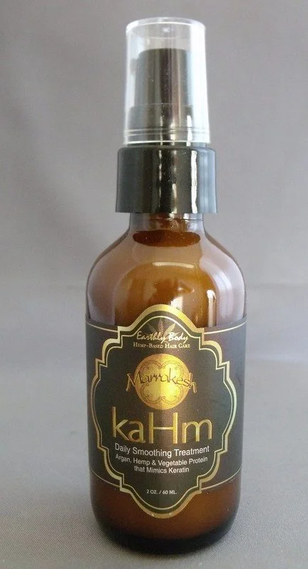 How to care for wiry curls-EARTHLY BODY MARRAKESH KAHM DAILY SMOOTHING TREATMENT 2 OZ