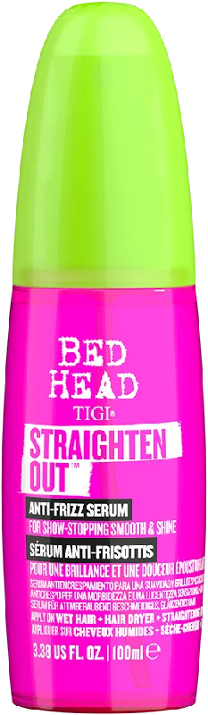 Hair care tips for hair elasticity-TIGI BED HEAD STRAIGHTEN OUT STRAIGHTENING CREAM 4 OZ.