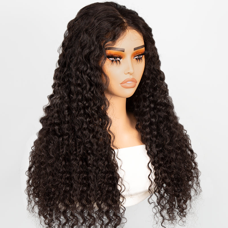 real person hair ring universal appeal-5x5 Glueless Wig Wear Go Brazilian Deep Curly Human Hair