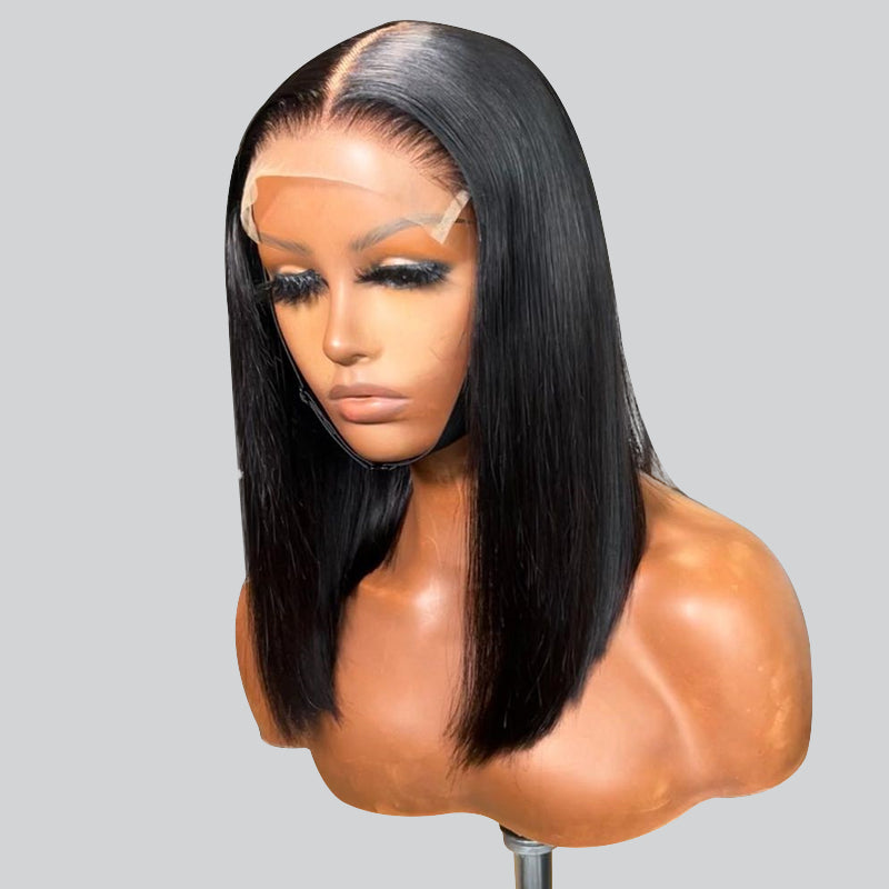 real person hair ring weatherproof-6x6 Real HD Lace Closure Wig Bob straight Virgin Human Hair