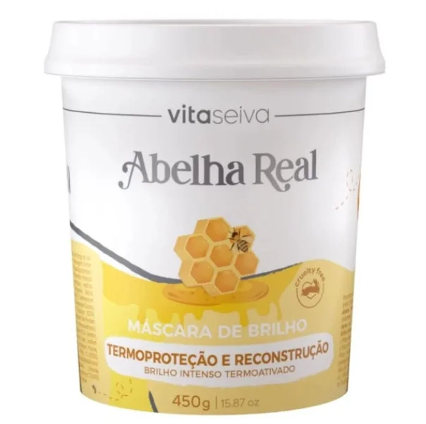 Hair care for knotted curls-Abelha Real Bee Jelly Damaged Treatment Anti Frizz Shine Mask 450g - Vita Seiva