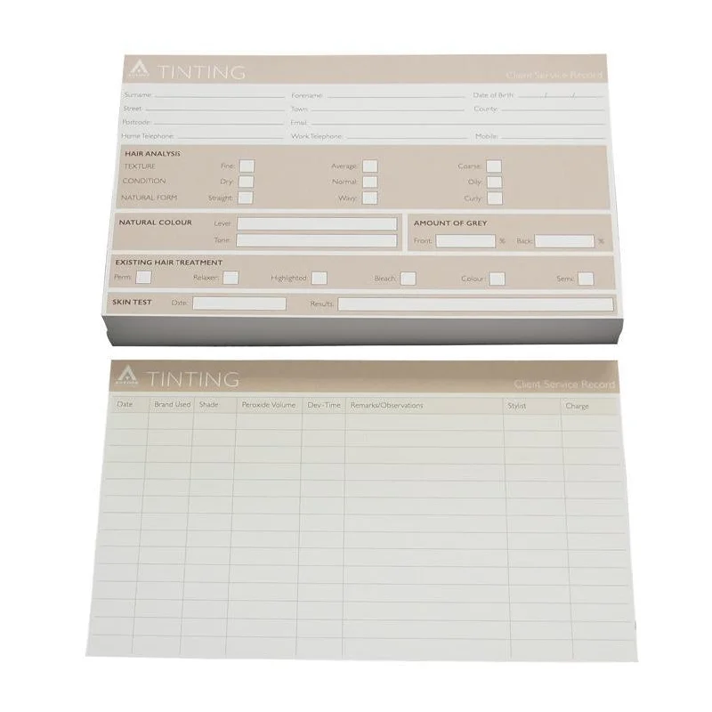 Agenda Record Cards Tinting