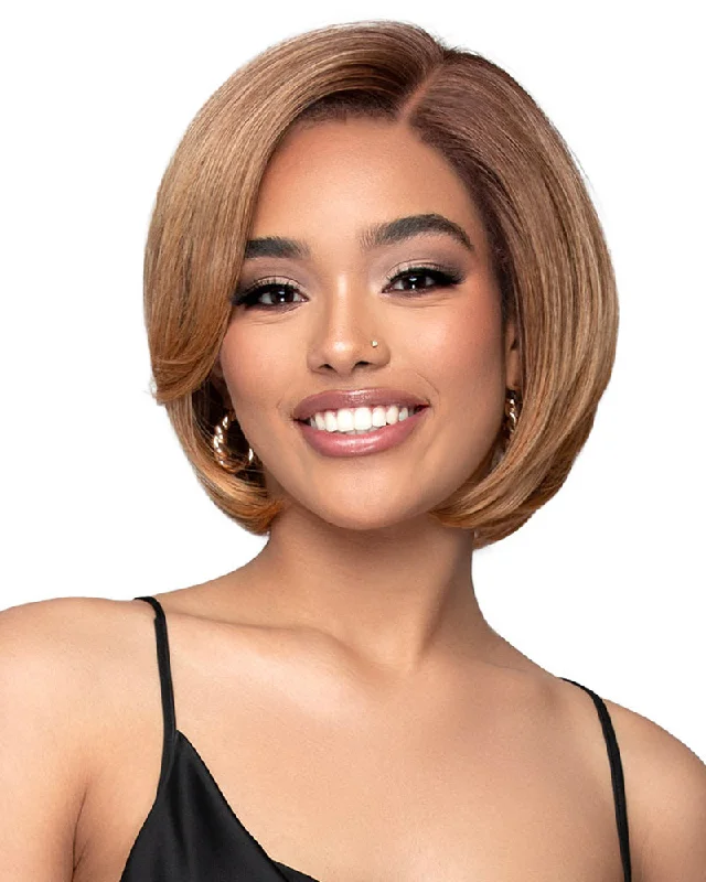 Short synthetic wigs for seniors-Aiza | Lace Front Synthetic Wig by Bobbi Boss