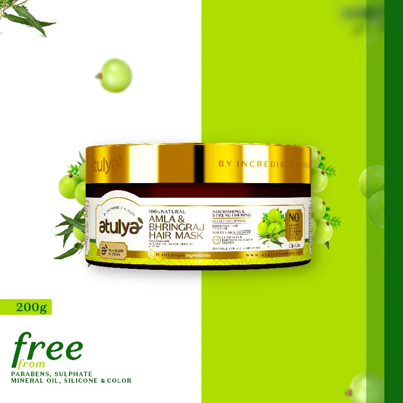 Natural hair care for hair resilience-atulya Amla & Bhringraj Hair Mask - 200gm (Buy 3 Products & Get Rs.300 Off)