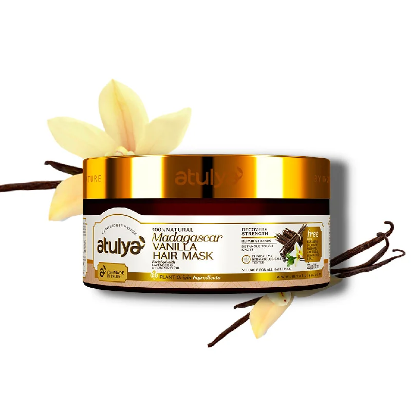 Hair care tips for hair thickness-atulya Madagascar Vanilla Hair Mask - 200gm (Buy 3 Products & Get Rs.300 Off)