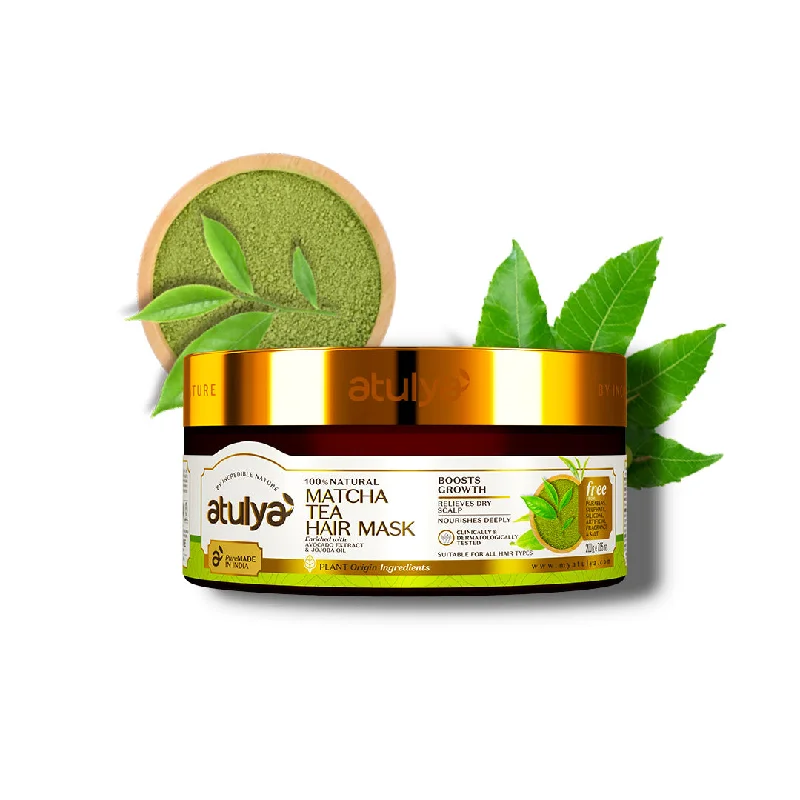 Hair care for dry loose waves-atulya Matcha Tea Hair Mask - 200gm (Buy 3 Products & Get Rs.300 Off)