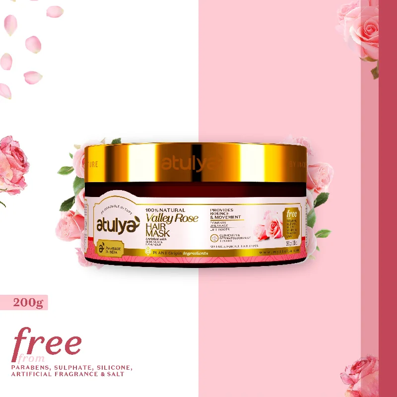 Best hair care for scalp vitality-atulya Valley Rose Hair Mask - 200gm (Buy 3 Products & Get Rs.300 Off)