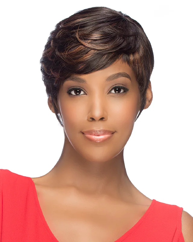 Synthetic wigs with olive tones-AW-Elga | Synthetic Wig by Vivica Fox