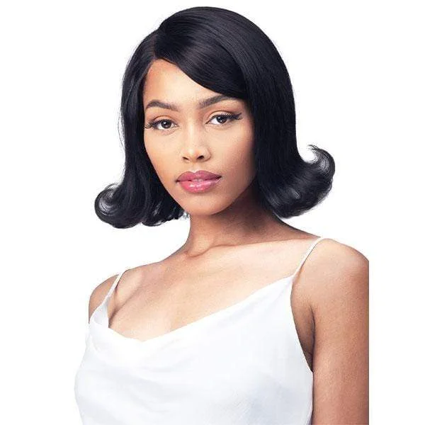 real person hair ring polished shine-Bobbi Boss 100% Human Hair Lace Front Wig - MHLF541 CHARLEE