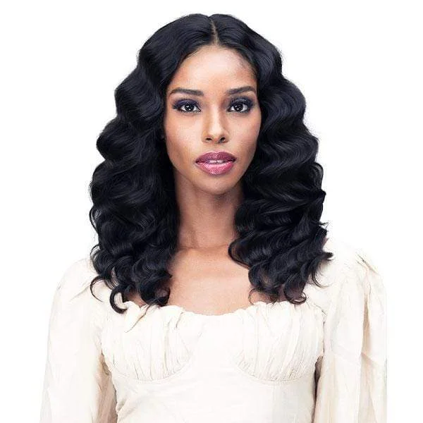 real person hair ring limited run-Bobbi Boss 100% Human Hair Lace Front Wig - MHLF482 BRONIA - Clearance