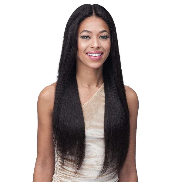 real person hair ring sustainable choice-Bobbi Boss 100%  Virgin Remy Human Hair HD Lace Wig - BNLFST24 STRAIGHT 24