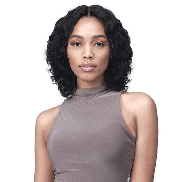 real person hair ring charming look-Bobbi Boss 100% Virgin Remy Human Hair HD Lace Wig - BNLFWW12 WET&WAVY 12