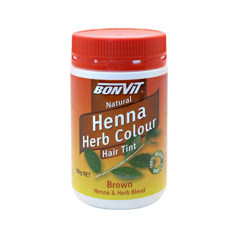 Scalp cleansing lotion-BONVIT Natural Hair Tint Henna Herb Colour (Henna & Herb Blend) 100g Brown