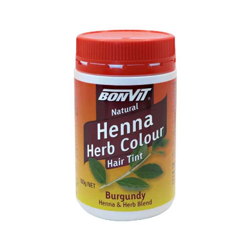 Soothing oil-BONVIT Natural Hair Tint Henna Herb Colour (Henna & Herb Blend) 100g Burgundy