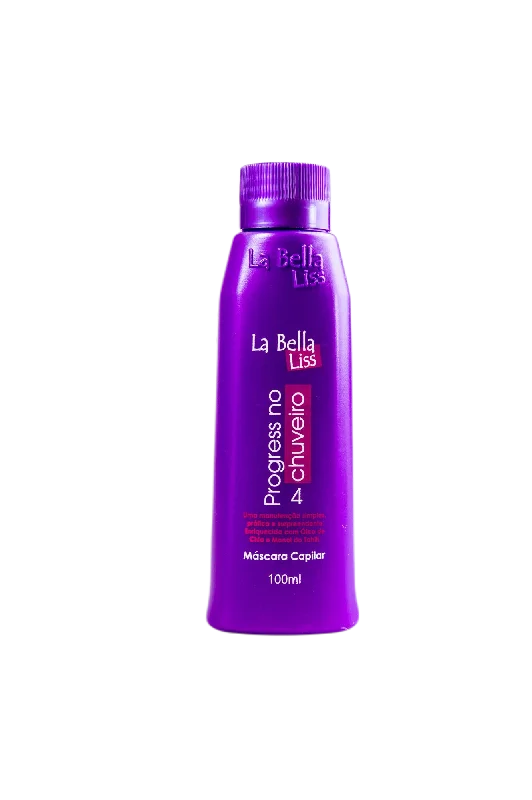 Hair care routine for shine boost-Brazilian Straightening Treatment Shower Progressive Mask 100ml - La Bella Liss