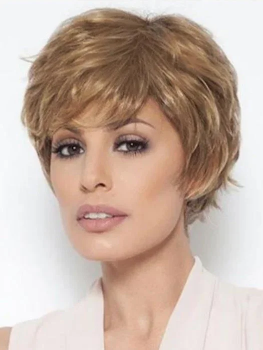 Synthetic wigs for fashion shows-Clean Short Curly Blonde Mono Crown Synthetic Wigs(Buy 1 Get 1 Free)