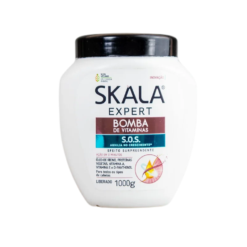 How to care for sparse hair-Creme De Tratamento Bomba De Vitaminas / Cream Pump Vitamins Treatment Treatment Cream - Skala