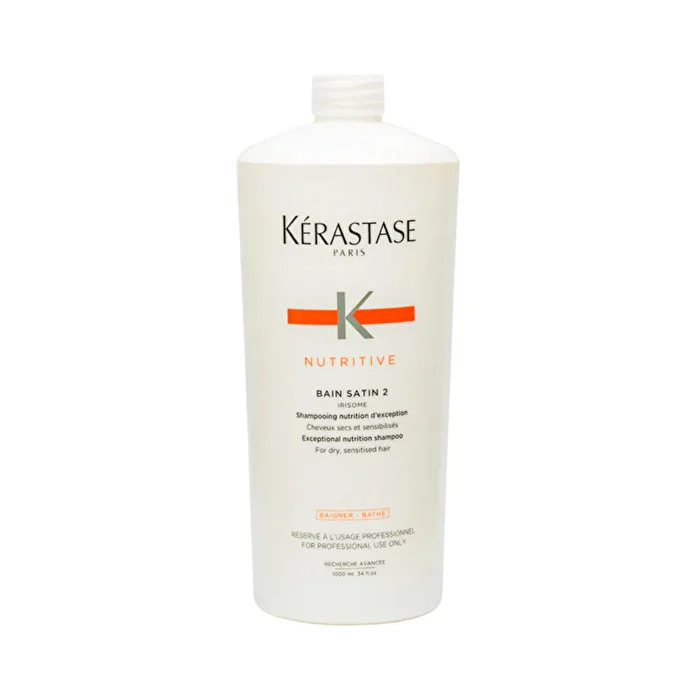 Bond builder-Kerastase Nutritive Bain Satin 2 Exceptional Nutrition Shampoo (For Dry, Sensitised Hair) 1000ml