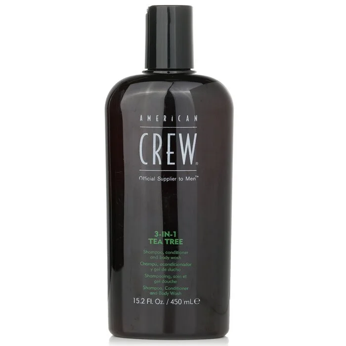 Curl-setting cream-American Crew Men 3-IN-1 Tea Tree Shampoo, Conditioner and Body Wash 450ml/15.2oz