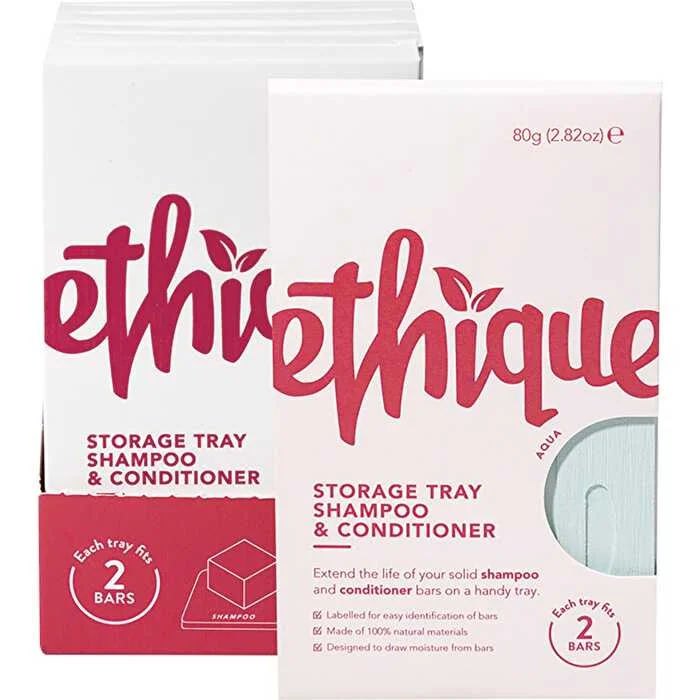 Moisturizing cream-Ethique Storage Tray Shampoo & Conditioner Aqua x6