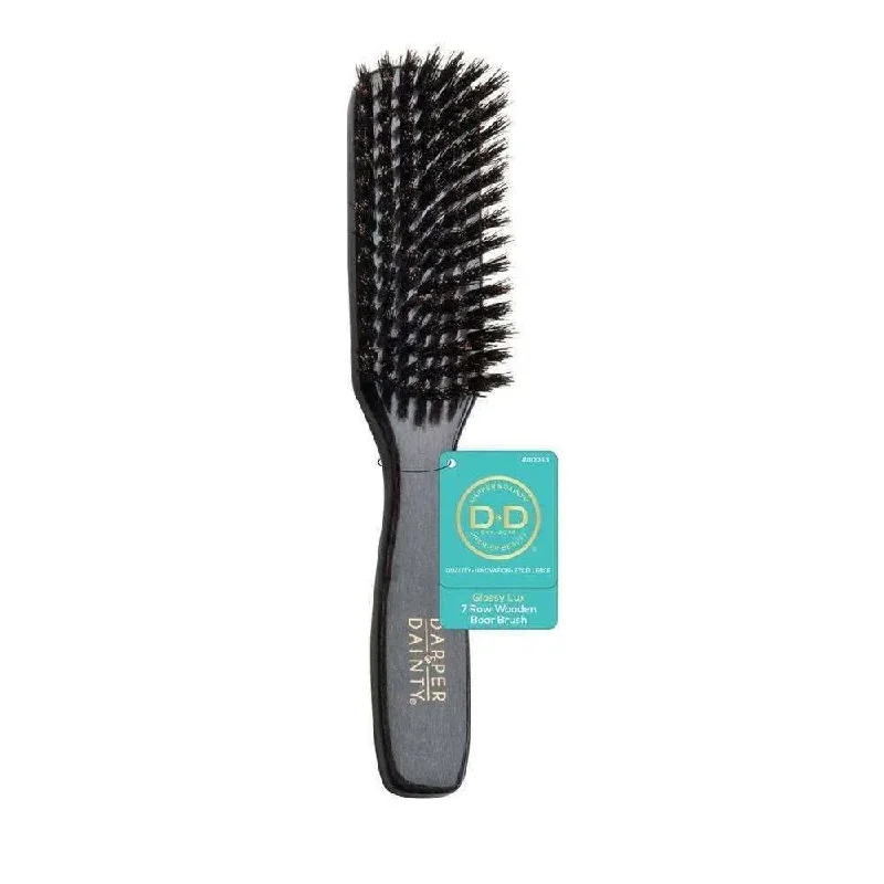 D&D Glossy Lux 7 Row Wooden Boar Wave Brush (DD043)