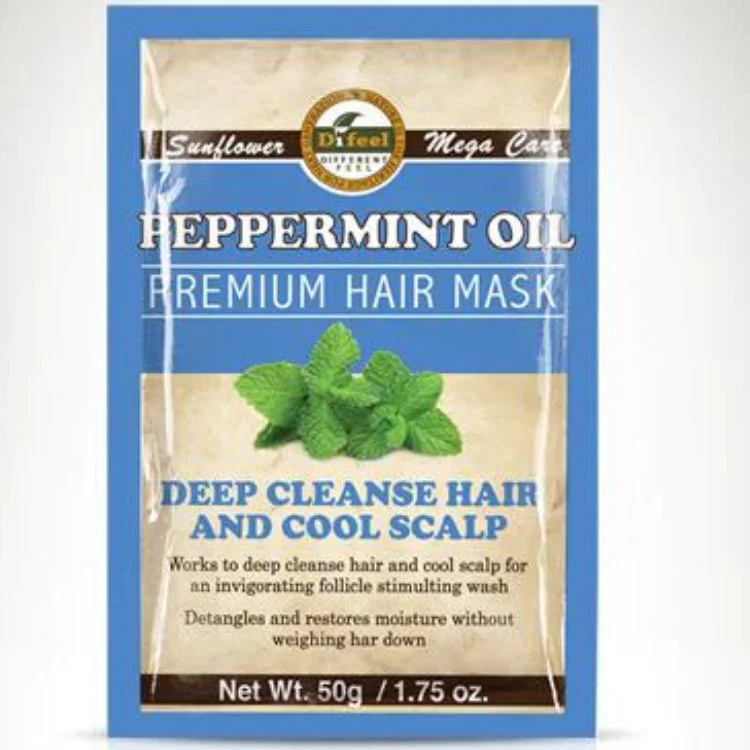 Hair care products with black seed-Difeel Premium Hair Mask-Peppermint Oil 1.75 oz