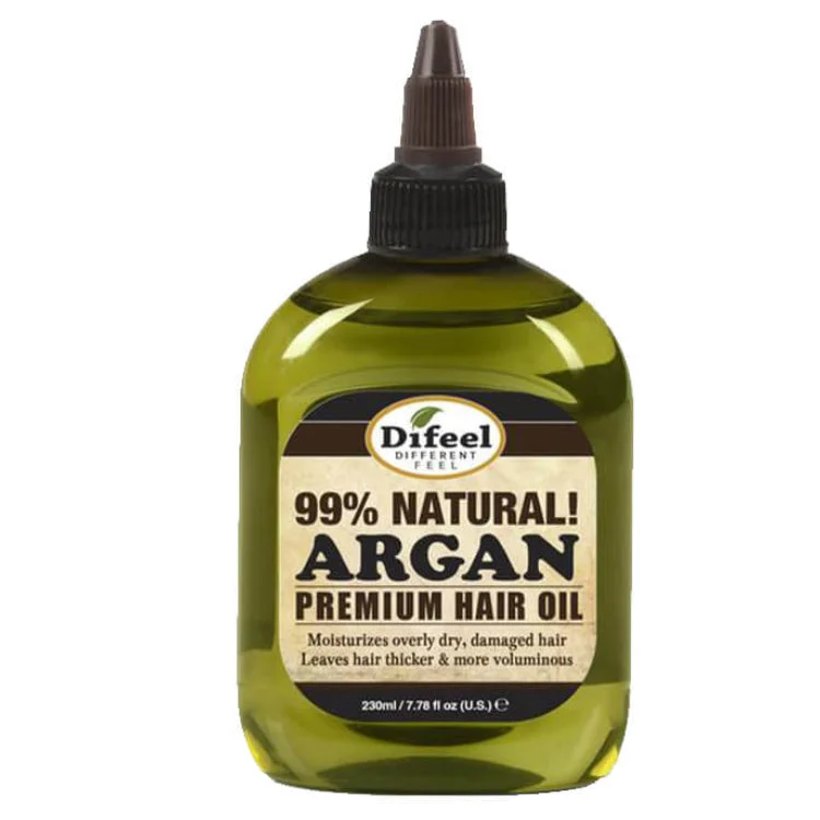 Hair care routine for hair resilience-Difeel Premium Natural Hair Oil Argan 7.78 oz