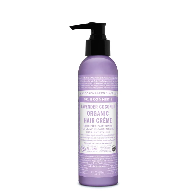 Curl enhancer gel-DR BRONNER'S Organic Hair Creme 177ml Lavender Coconut