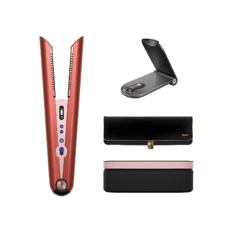 Knot-free detangler-Hair polishing spray-Special Edition Corrale Styler Straightener in Strawberry Bronze and Blush Pink