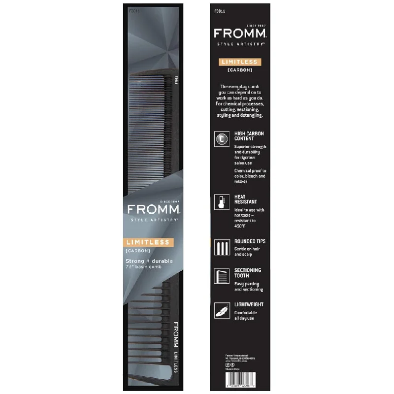 Hydration cream-Hair shine wax-Fromm 7.5 Inch Carbon Basin Comb